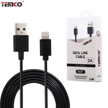 CABLE MICROUSB 5V 2A TEMCO 2M NEGRO