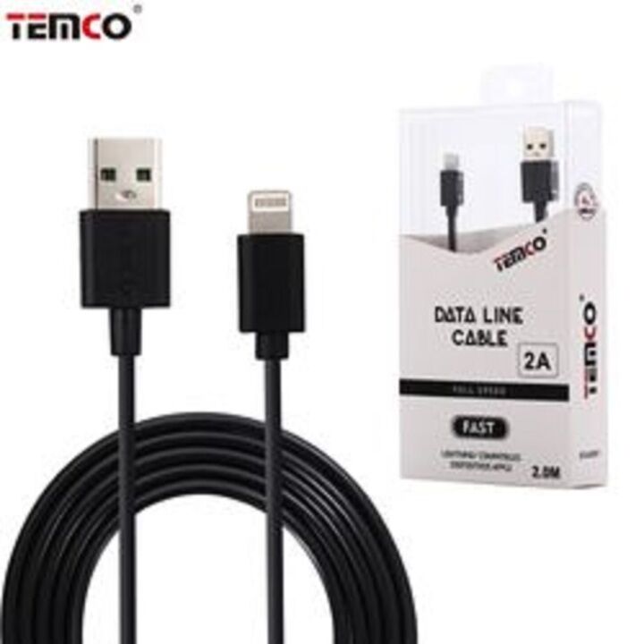 CABLE MICROUSB 5V 2A TEMCO 2M NEGRO