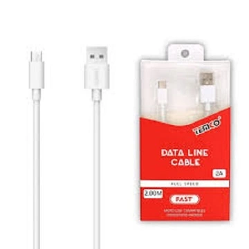 CABLE MICROUSB 5V 2A TEMCO 2M blanco