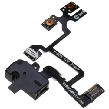 Flex volumen, jack audio y mute Negro iPhone 4