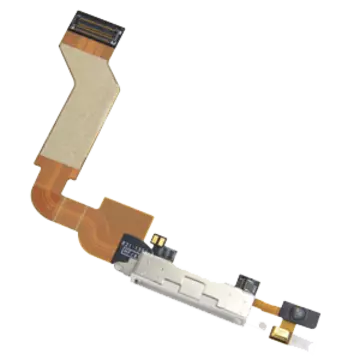 Flex conector y microfono Blanco iPhone 4S