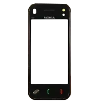 Táctil Nokia N97 Negro, marco plata