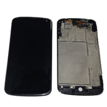 Pantalla con marco Nexus 4 E960 Negra original