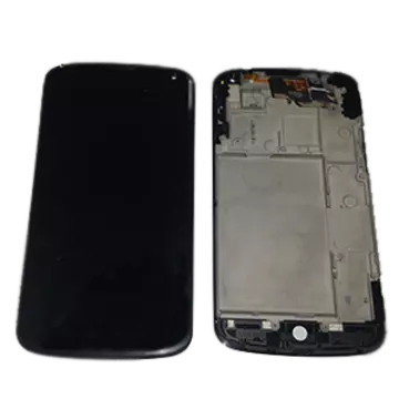 Pantalla con marco Nexus 4 E960 Negra original