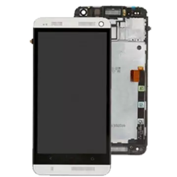 Pantalla completa con marco HTC One M7 (gris)