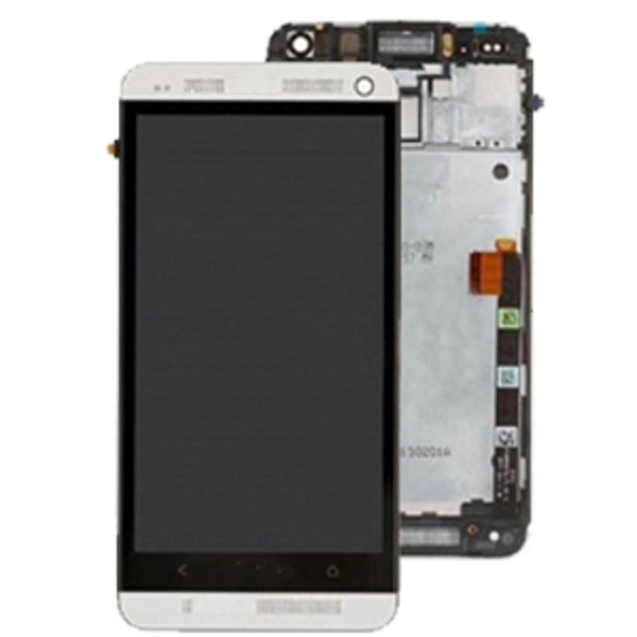 Pantalla completa con marco HTC One M7 (gris)