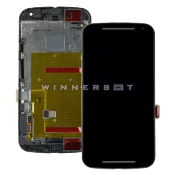 Pantalla completa con marco Moto G2 negro