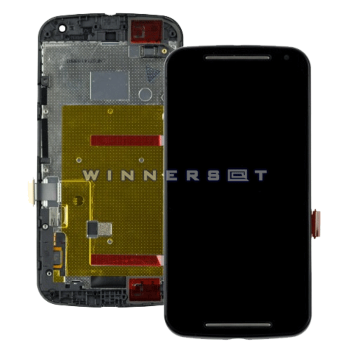 Pantalla completa con marco Moto G2 negro