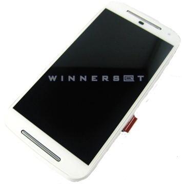 Pantalla completa con marco Moto G2 blanco