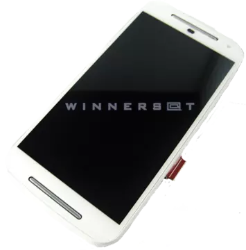 Pantalla completa con marco Moto G2 blanco