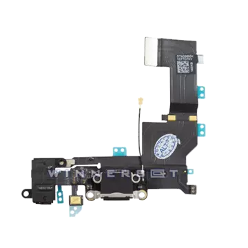 Flex conector carga, jack, micro iPhone 5S negro