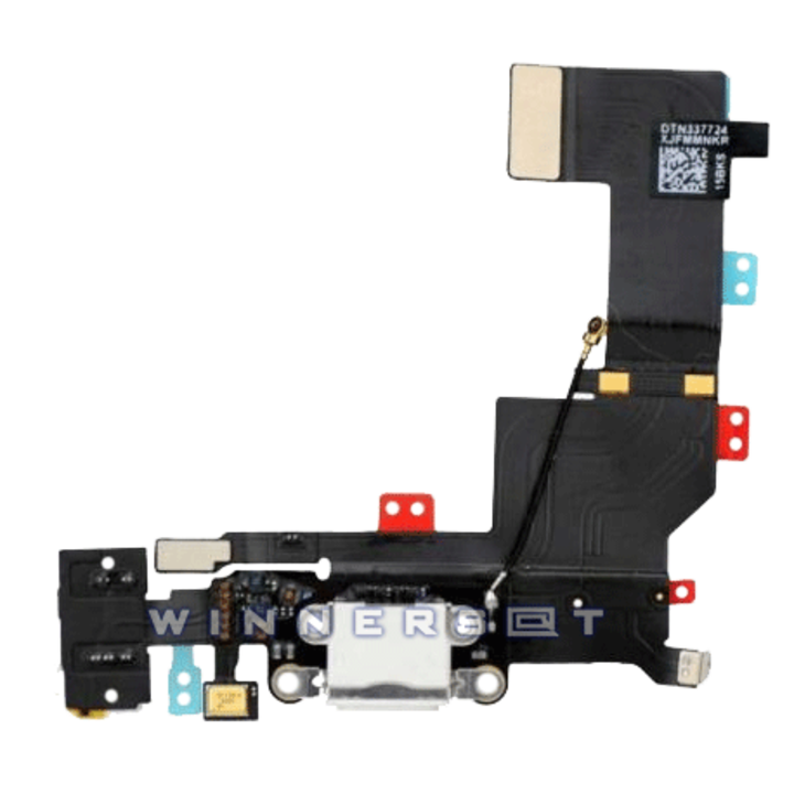 Flex conector carga, jack, micro iPhone 5S Blanco