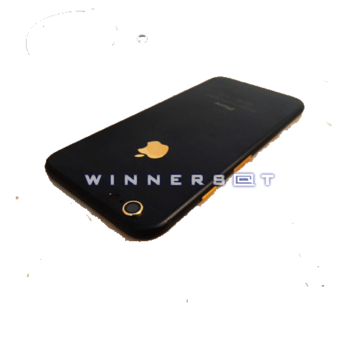 Carcasa iphone 6 negra mate con detalles dorado