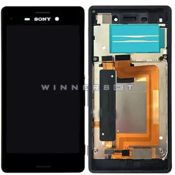 Pantalla con marco Xperia M4 Aqua Negra original