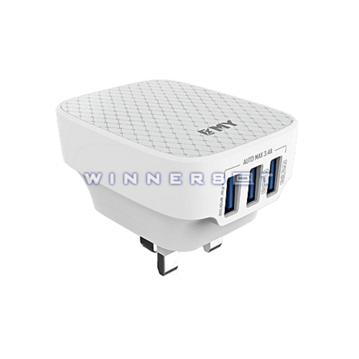 Cargador de pared X3 USB  3.4A  EMY