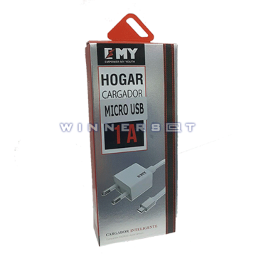 Cargador Micro EMY usb 1A