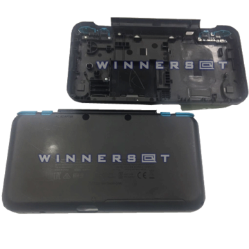 Carcasa externa inferior negra celeste New 2DS XL
