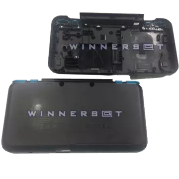 Carcasa externa inferior negra celeste New 2DS XL