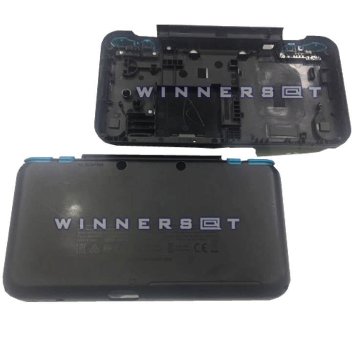 Carcasa externa inferior negra celeste New 2DS XL