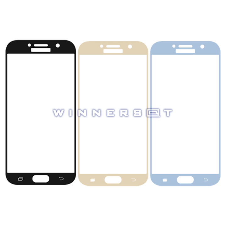 Cristal Galaxy A7 2017 A720F Negro, dorado y azul