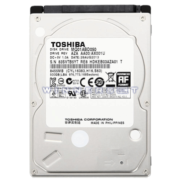 TOSHIBA MQ01ABD050 2.5" 500GB 5400RPM SATA
