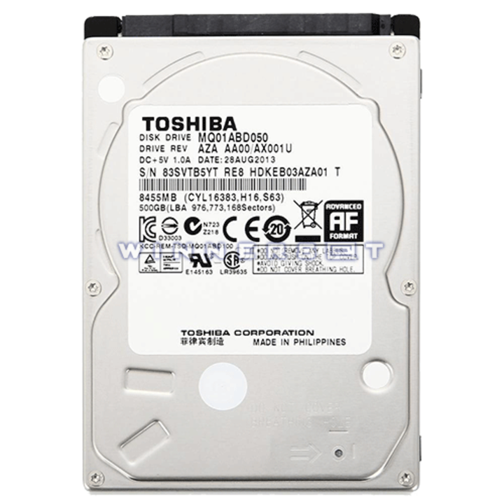 TOSHIBA MQ01ABD050 2.5" 500GB 5400RPM SATA