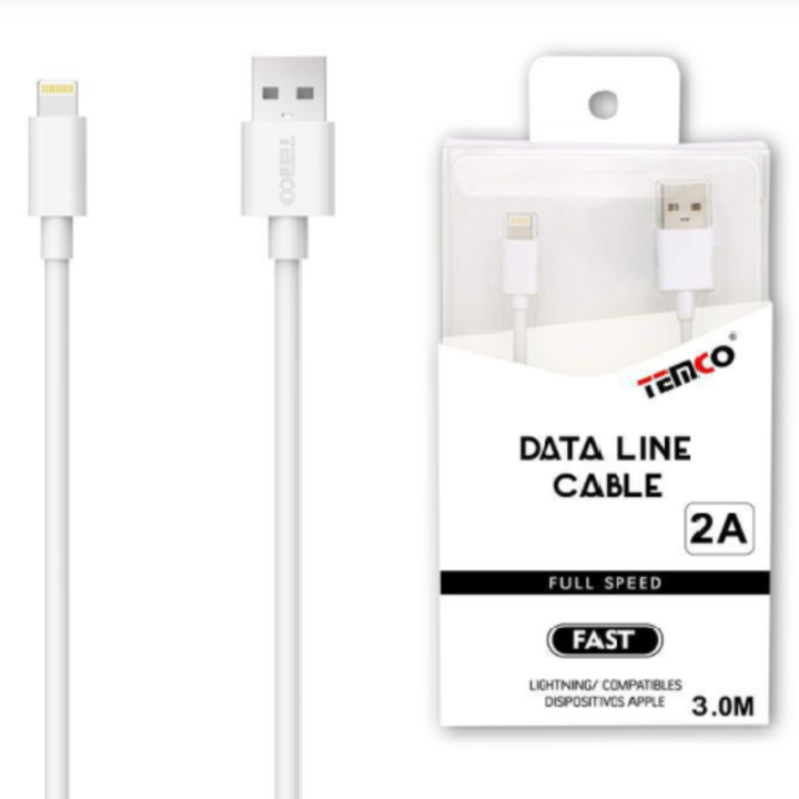 Cable 2A 3m Lightning Blanco