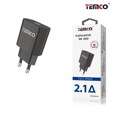 Temco Cargador de red 2.1A 5v BCA02-B