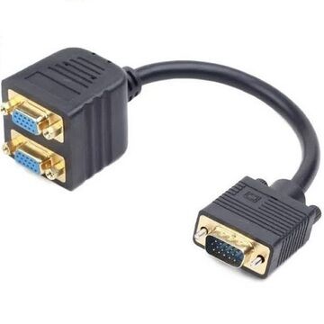 Adaptador VGA macho - 2 hembras