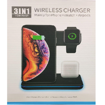 Cargador WIRELESS CHARGUER 3 en 1 para Apple