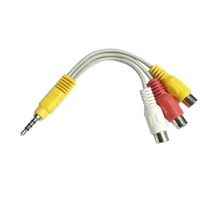 Cable de video 3x RCA hembra a 3.5 de 4 pines