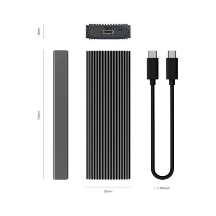 Caja Externa para Disco SSD M.2 NVMe Aisens