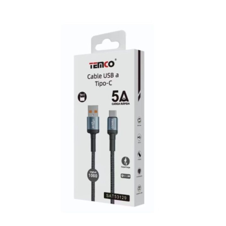 Cable USB a Tipo C QuickCharge 3.0 5A 1M