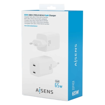 Cargador Aisens 65W ASCH-65W2P039-W