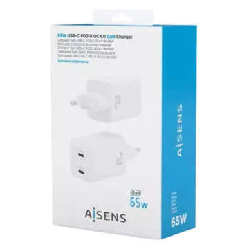 Cargador Aisens 65W ASCH-65W2P039-W