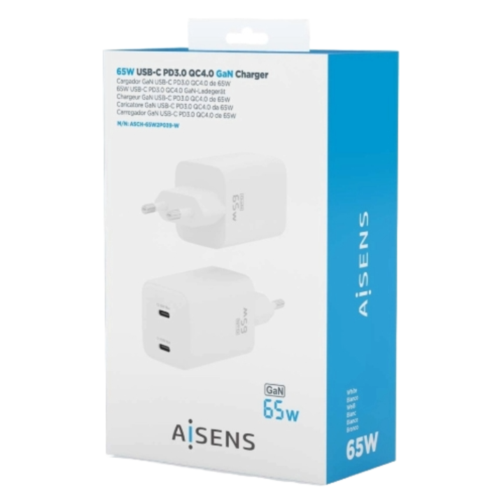 Cargador Aisens 65W ASCH-65W2P039-W