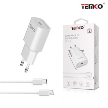 Pack Cargador Red USB C 3A + Tipo C 3A Blanco