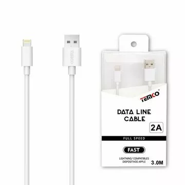 Cable Lightning datos CDL52301-B Temco 2A 3 metros