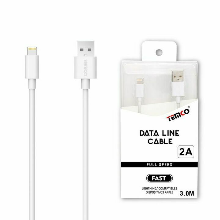 Cable Lightning datos CDL52301-B Temco 2A 3 metros
