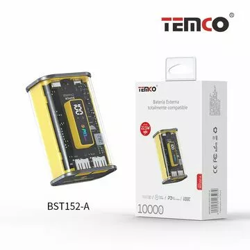 Batería Externa10000mAh PD 20W + QC 22.5W Amarillo