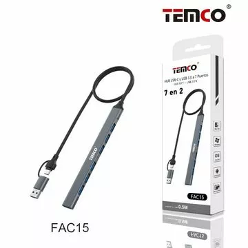 Adaptador Hub USB C y USB 3.0 *7