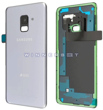 Tapa trasera Galaxy A8 (2018) Duos Gris Original