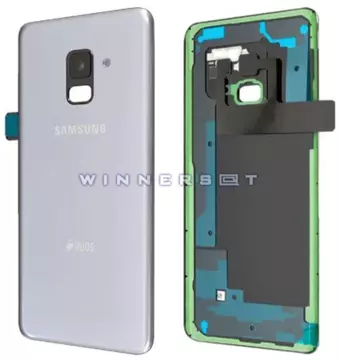 Tapa trasera Galaxy A8 (2018) Duos Gris Original