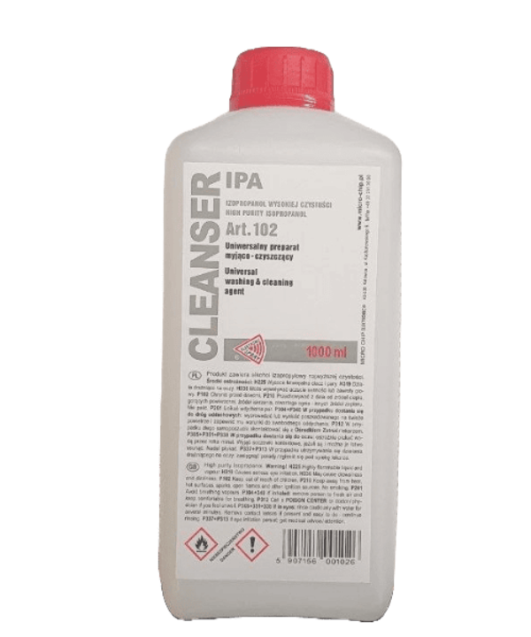 Botella de alcohol isopropílico limpieza universal