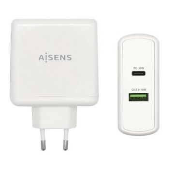 Aisens ASCH-2PD30QC-W/ 1xUSB Tipo-C/ 1x USB/ 48W