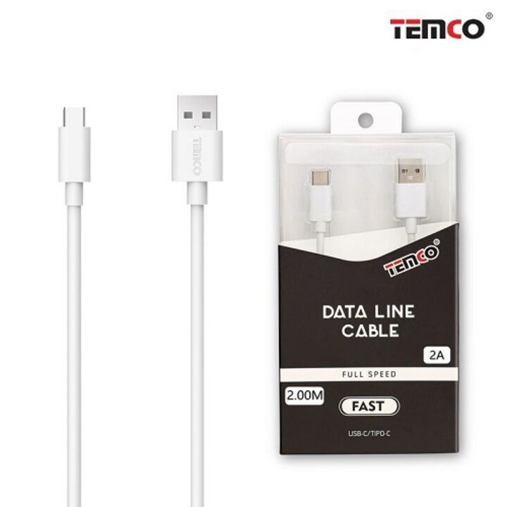 Cable USB C CDT52201-N Temco 2A 2 metros