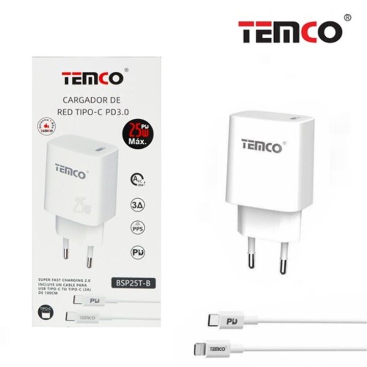 CARGADORES DE RED PD25W+ C TO C 5V3A1M