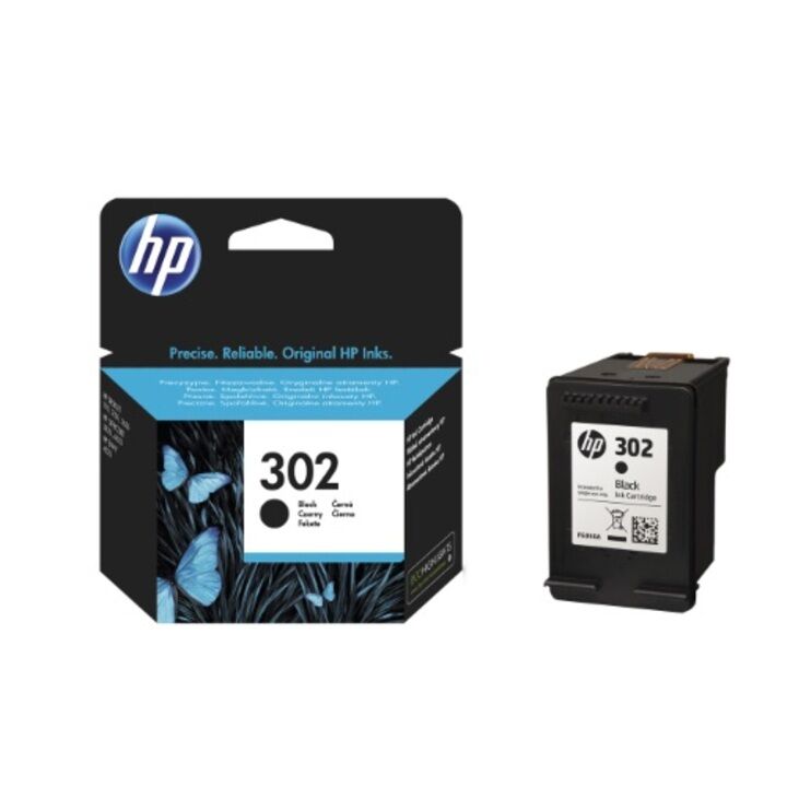 HP 302 Negro Cartucho de Tinta Original - F6U66AE