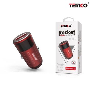 CARGADOR DE COCHE TEMCO ROCKET MY-108-R