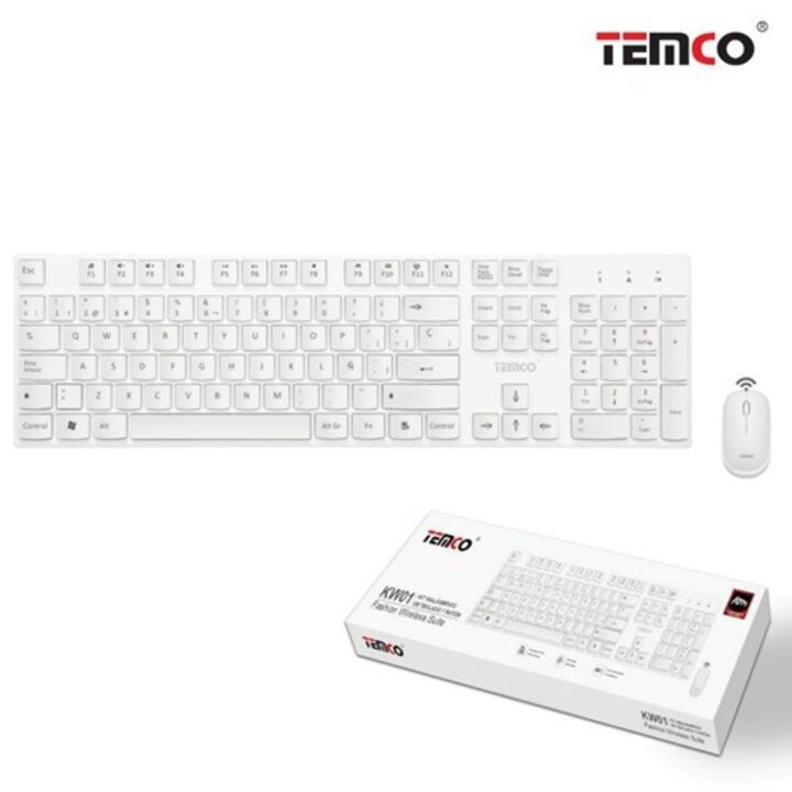 Kit Inalámbrico Teclado y Ratón KW01 Blanco